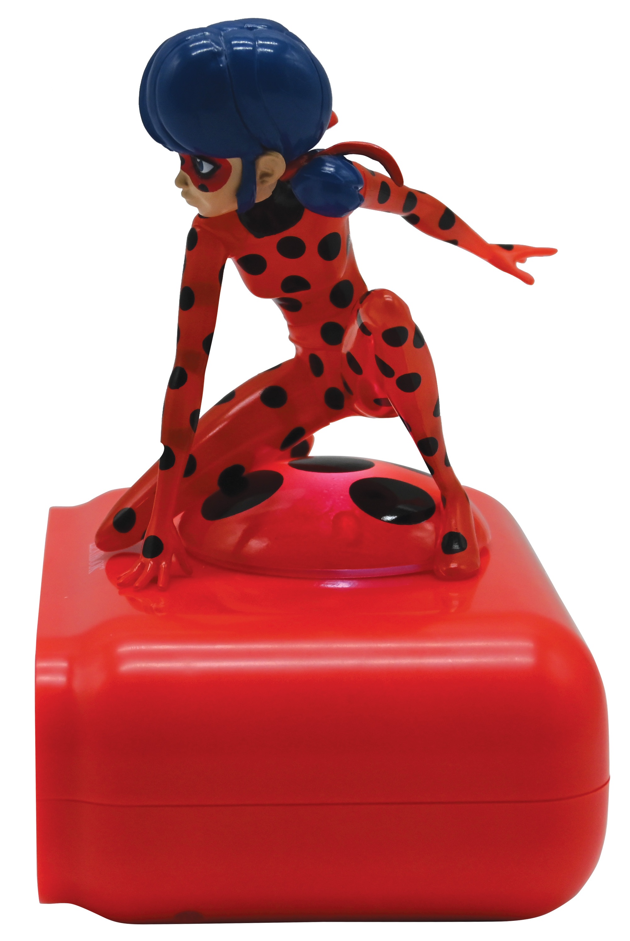 Lexibook - Miraculous Digital Alarm Clock with Night Light Snooze, Clock, Luminous Ladybug, Red Colour