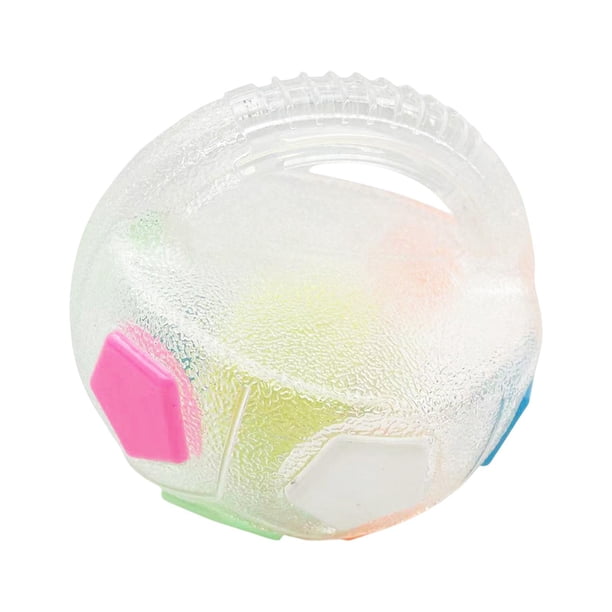 Juguetes para perros, pelota de fútbol para tira y afloja, juguete interactivo para tirar y aflojar en interiores y exteriores. Transparente