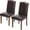 Dark Brown, variant on QUIOCOZY Upholstered Parsons Dining Chair, Faux Leather Dining Room Chair with Solid Wood Legs and Nailhead Trim, Side Chair for Hotel, Restaurant, and Meeting Room, Set of 2, Dark Brown