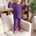 thumbnail image 2 of HFHAPW Toddler Boys Girls Pajama Sets Long Sleeve Top with Pants 2 Piece Pjs Set Fall Winter Sleepwear, 2 of 5