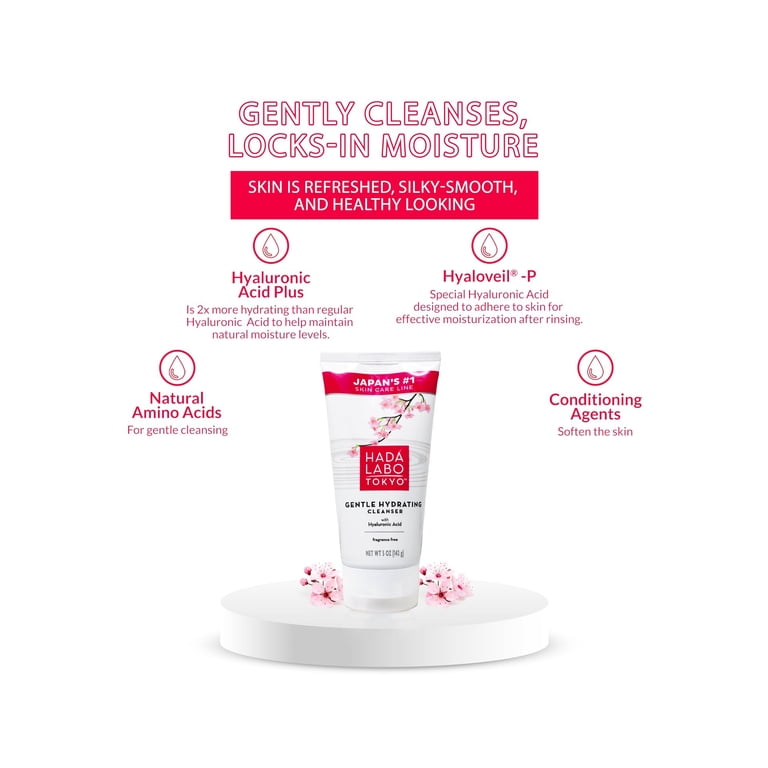 Hada Labo Tokyo Gentle Hydrating Facial Wash Cleanser 5 Oz with