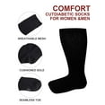 thumbnail image 5 of Luxtrada 3 Pairs Unisex Breathable Diabetic Socks,Extra Wide Non Slip Diabetic Socks Non-Binding Extra Wide Neuropathy Socks (Black&Gray&White), 5 of 6
