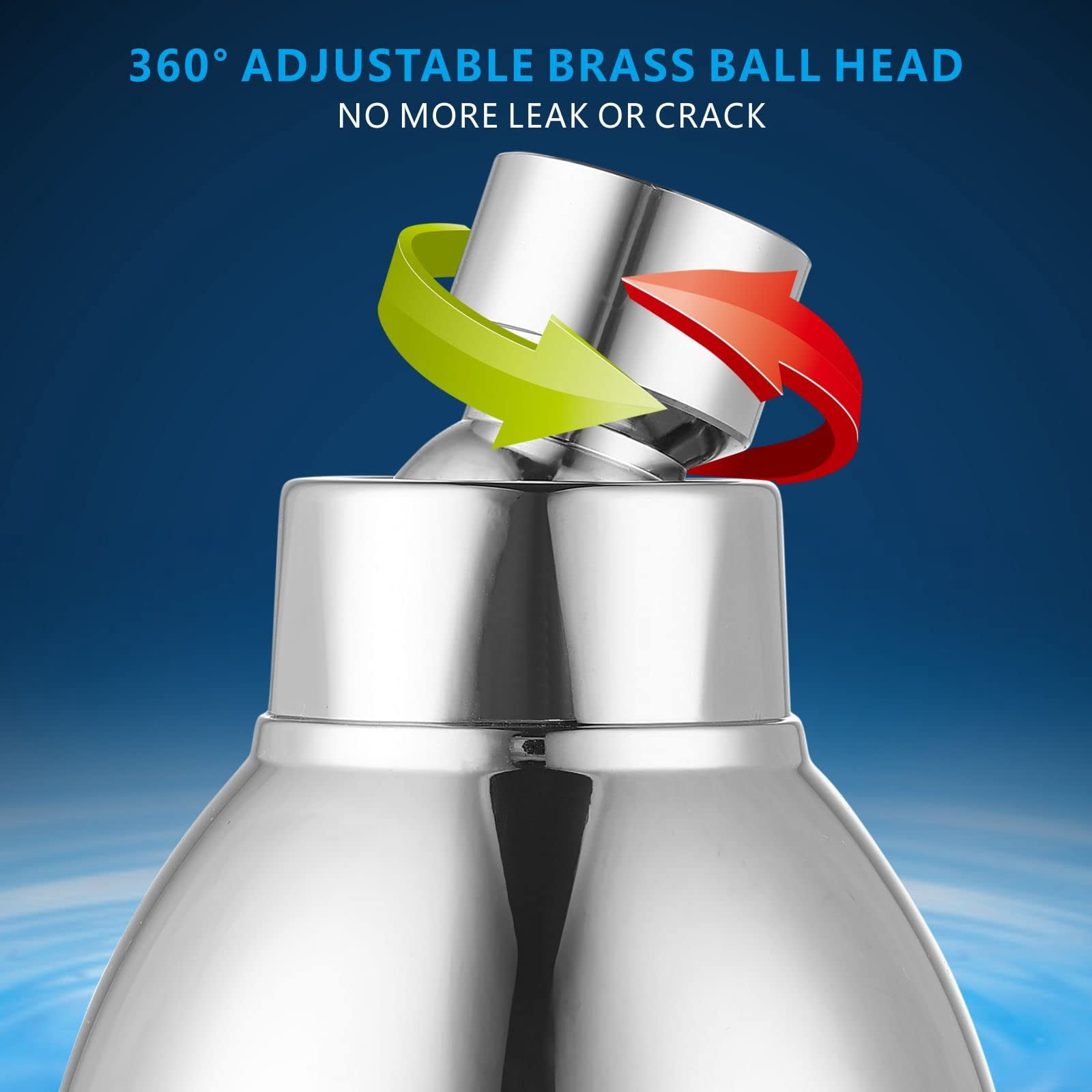 High Pressure Shower Head - Powerful Bathroom Pressure Boosting Showerhead - Perfect Universal Replacement for Rain Shower Heads