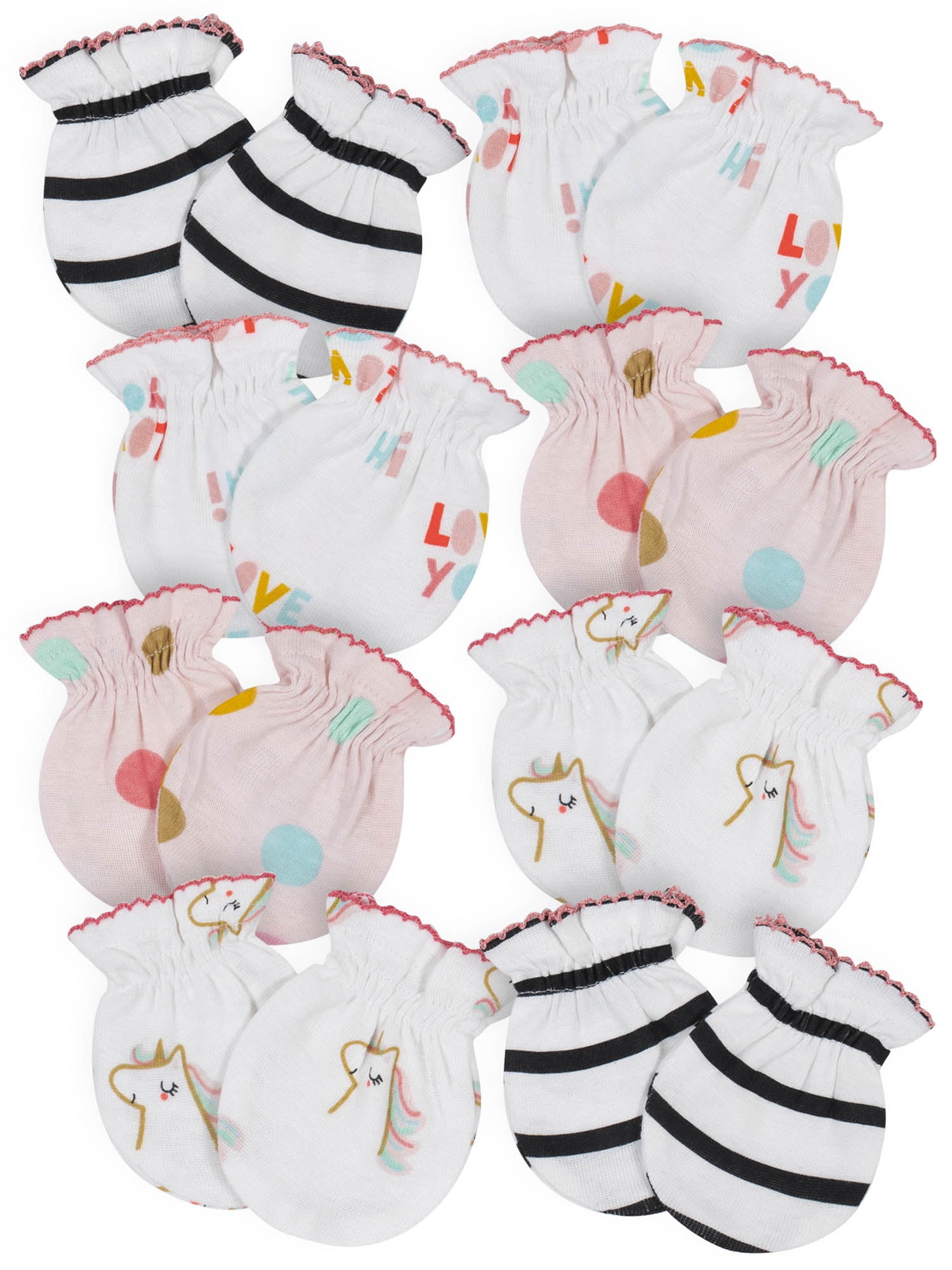 Gerber Baby Girl No Scratch Mittens 8 Pack 0 3 Nepal Ubuy