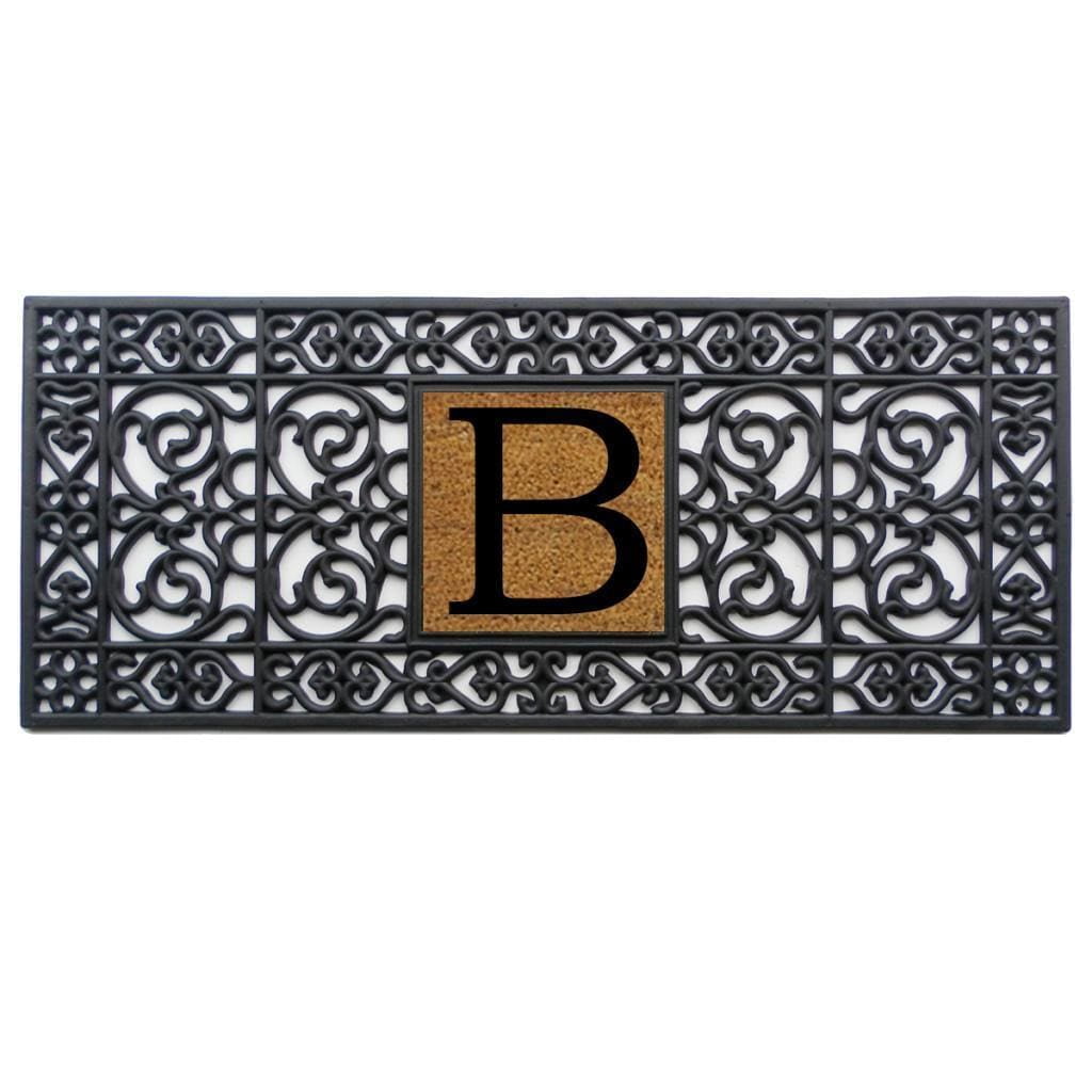 Calloway Mills Rubber Monogram Outdoor Doormat 17" x 41" (Letter S)