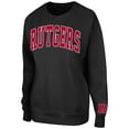 thumbnail image 2 of Women's Colosseum Black Rutgers Scarlet Knights Campanile Pullover Sweatshirt, 2 of 3
