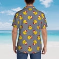 thumbnail image 4 of Honeii Christmas hat duck Print Men’s Hawaiian Shirt,Classic Button-Down Short Sleeve Shirt, for Beach, Vacation, and Outdoor Activities,Large, 4 of 7