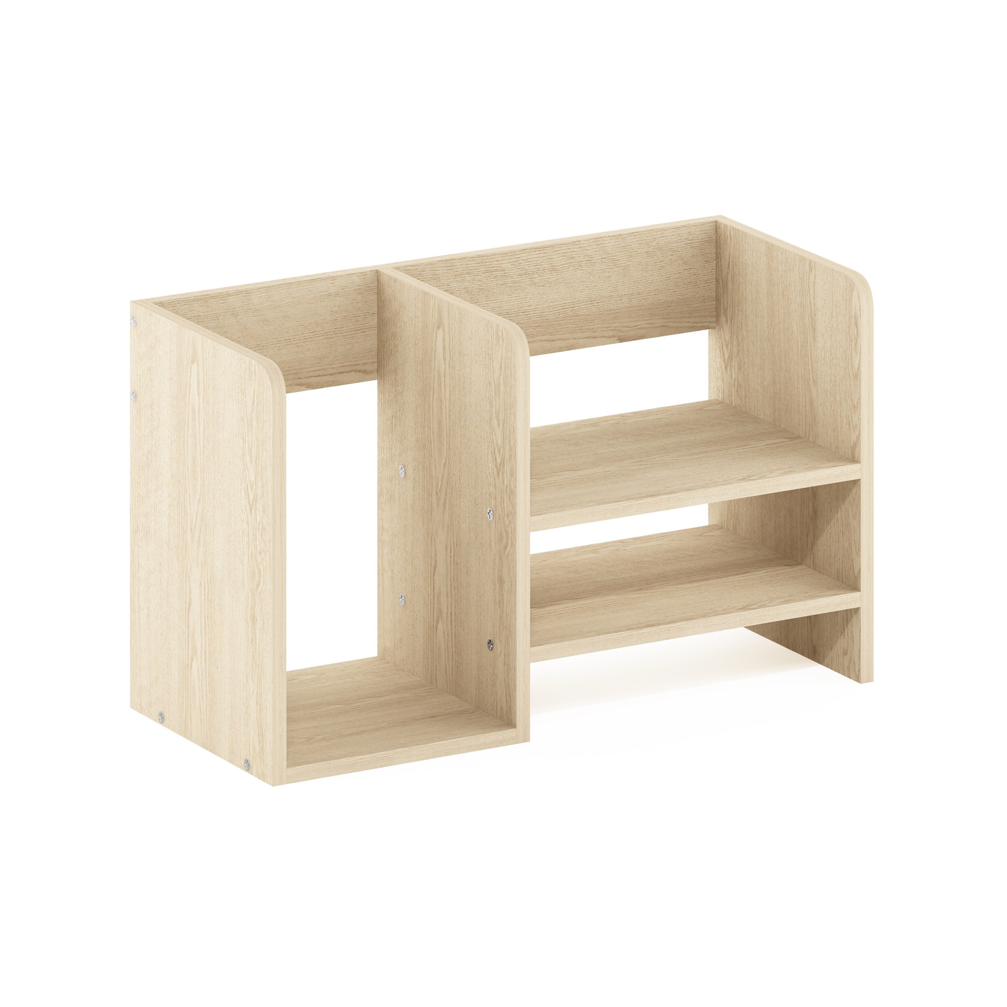 HOMLUX Desk Organizer Office Shelf with Compartment Stores Open Storage for Bedroom Kitchen, Black