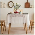 thumbnail image 2 of Namzi Lace Tablecloth Rectangular Table Cover for Kitchen Dinning Wedding Party Decoration -SIZE B:35*35inch,White C, 2 of 4