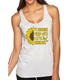 thumbnail image 1 of Wild Bobby, I'm Sunshine Mixed With A Little Hurricane , Inspirational/Christian, Women Tri-Blend Racerback Tank Top, Heather White, Small, 1 of 5
