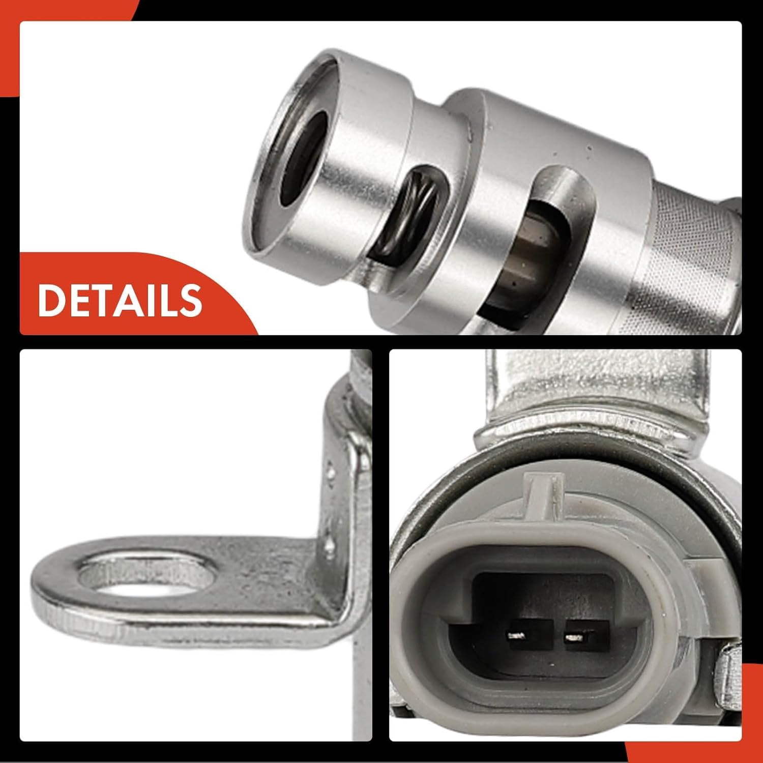 A-Premium Intake Right Engine Variable Valve Timing (VVT) Solenoid Compatible with Kia Sorento 2011, Sedona 2011-2012 & Hyundai Santa Fe 2010-2011, Genesis Coupe 2011, Genesis 2011, Azera 2012