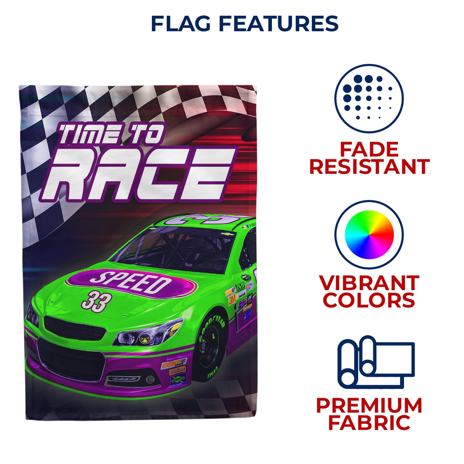America Forever Start Your Engines Racing House Flag, 28 x 40 inch Double Sided, NASCAR Race Car Banner, Checkered Flag Decoration, Motorsports Outdoor Decor, Racing Fan Yard Flag