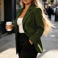 thumbnail image 6 of Purcolt Women's Stripes Blazer Dressy Casual Notched Lapel One Button Long Sleeve Boyfriend Jackets Suit Comfort Slim Fit Business Work Office Outerwear, 6 of 9