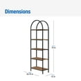 thumbnail image 4 of Mainstays 5-Shelf Metal and Wood Arch Open Bookcase, 4 of 11
