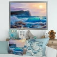 thumbnail image 3 of Designart 'Blue Waves Breaking At The Beach Landscape III' Nautical & Coastal Framed Art Print, 3 of 4