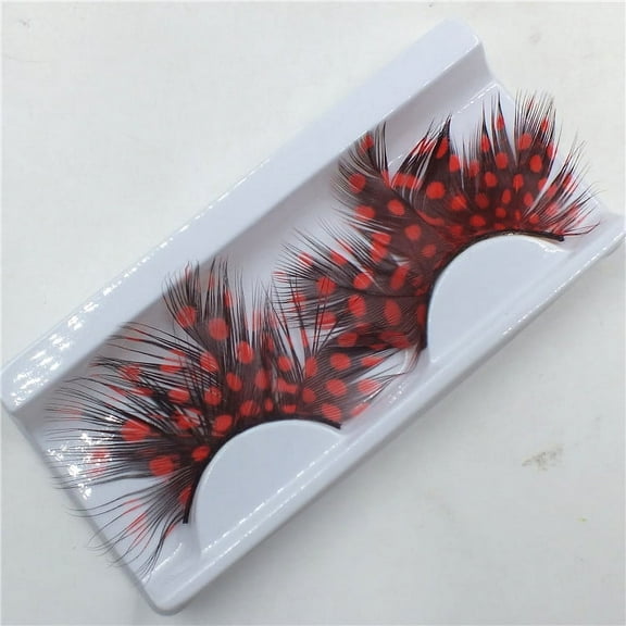 Nvzi-a Colored Eyelashes Mink Lashes , Fluffy Colorful Lash Clusters, Dramatic Long Thick Cat Fox Eye Lashes Full Curly False Eyelash, Curl Salon Extensions Strip 1 pair（A48）