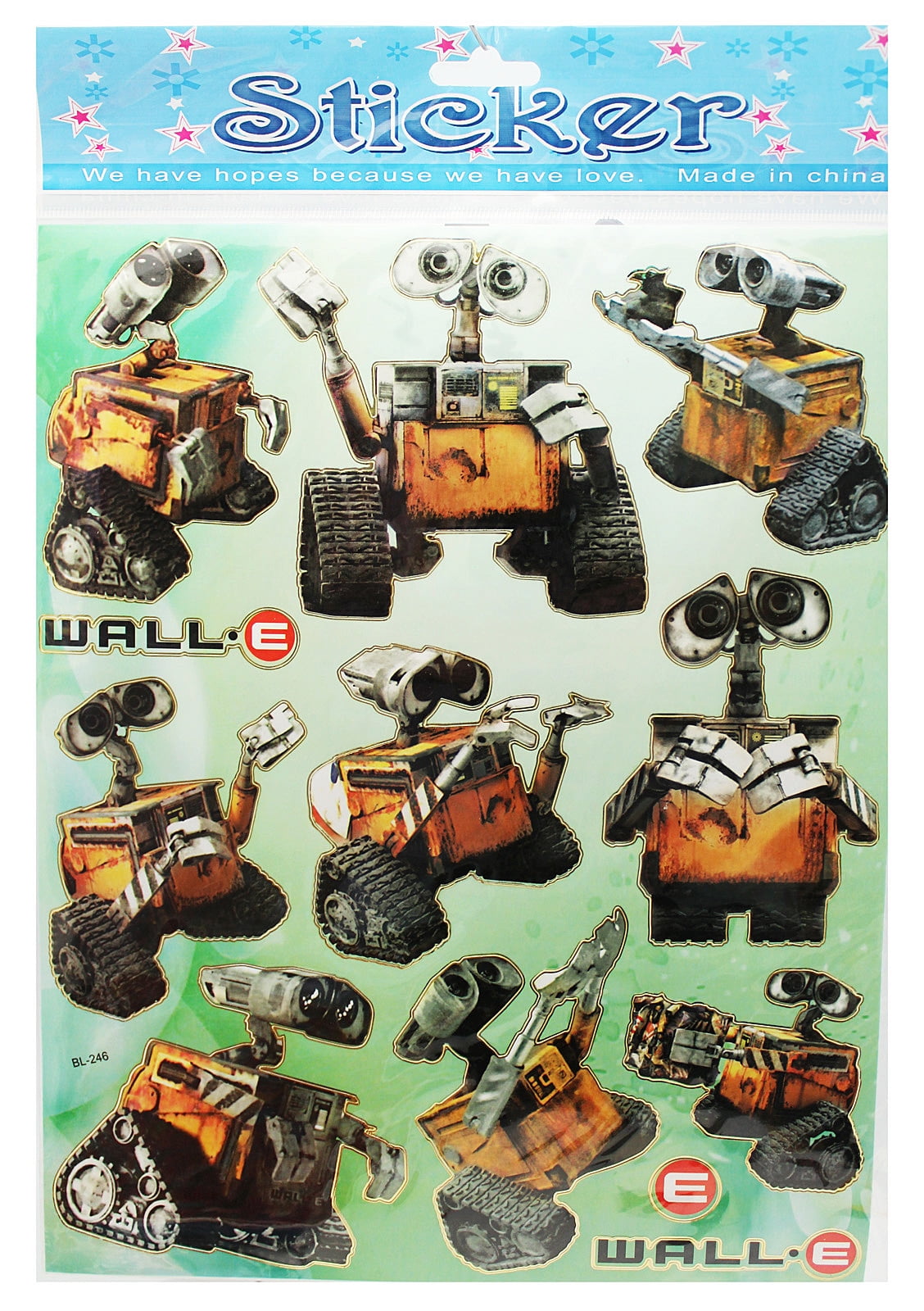 Disney Pixar's WALLE Sticker Collection Sheet (12 Stickers)