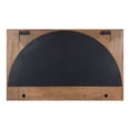 thumbnail image 5 of Kate and Laurel Andover Pub Mirror with Coat Hooks, 36 x 22, Natural Wood, Decorative Wood Wall Mirror with Five Hanging Pegs and Small Display Shelf, 5 of 9