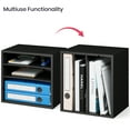 thumbnail image 6 of Ballucci 4-Tier File Paper Organizer, Wood Stackable Letter Tray with Adjustable Shelves, Black, 6 of 8