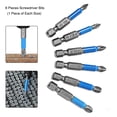 thumbnail image 4 of Broca de destornillador antideslizante de 50mm PH1/PZ1/PH2/PZ2/PH3/PZ3, taladro de aleación de acero, reparación de alta presión, herramientas manuales de trabajo de impacto ranurado, 6 piezas Kearding TO000834-02, 4 of 7