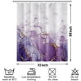 thumbnail image 6 of Purple Shower Curtain, Abstract Marble Shower Curtain for Bathroom Waterproof Fabric Shower Curtain Set with Hooks 72x84 inches, 6 of 8