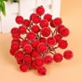 thumbnail image 2 of 200pcs Mini Christmas Frosted Fruit Artificial Flower Party Decoration Red Color, 2 of 8