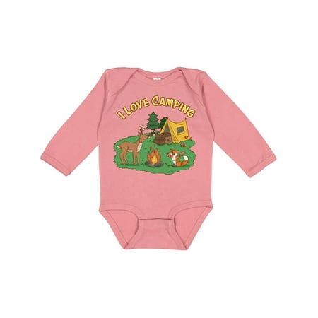 

Inktastic I Love Camping Animals Gift Baby Boy or Baby Girl Long Sleeve Bodysuit