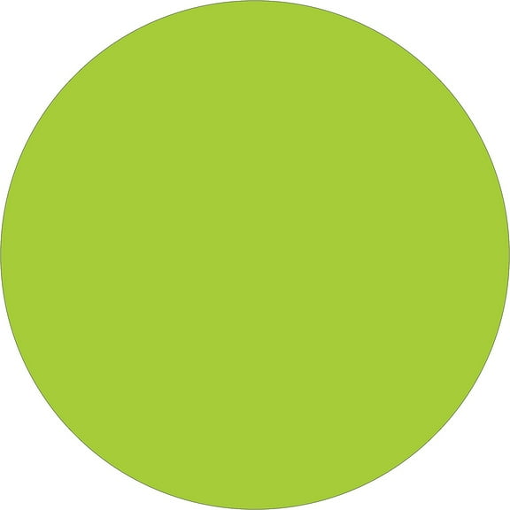Tape Logic Removable Labels 2" Circle Fluorescent Green 500 /Roll DL1390FG