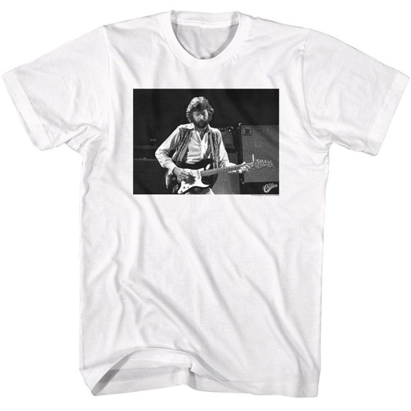 T-Shirt Adulte Blanc Eric Clapton Bw Guitare m