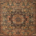 thumbnail image 1 of Ahgly Company Machine Washable Indoor Square Traditional Bronze Brown Area Rugs, 8' Square, 1 of 7