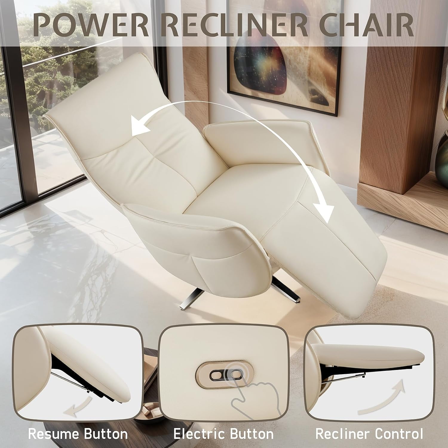 MERLUXY Power Swivel Recliner