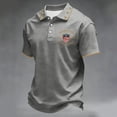 thumbnail image 4 of Men's USA 250th Anniversary Polo Shirt We The People Patriotic Flag Short Sleeve Golf Tee, 4 of 6