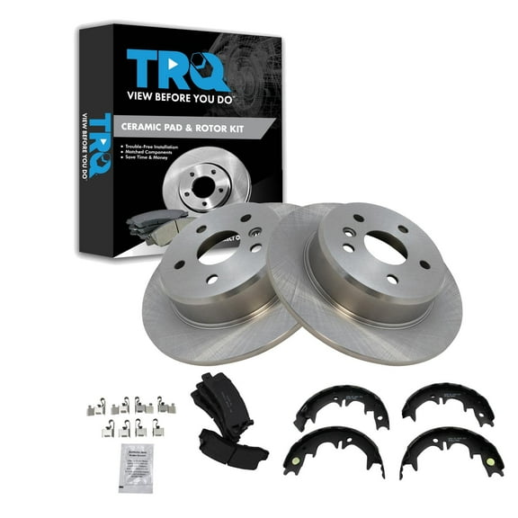 TRQ Rear Ceramic Brake Pad & Rotor Kit Fits Select 1999-2003 Lexus RX300