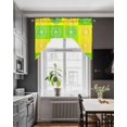 thumbnail image 3 of Green Summer Lemon Swag Valances for Windows, Small Curtains Drapes, Farmhouse Plaid Checkered Kitchen Window Curtains Over Sink Rod Pocket Window Treatment Valance for Bedroom/Bathroom 56"x36", 3 of 5