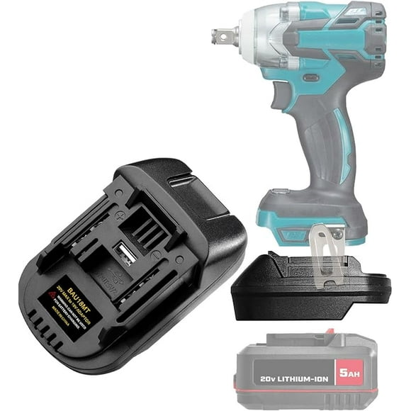for Bauer to for Milwaukee, Battery Adapter Compatible with Bauer 20V Lithium Battery to Replace for Milwaukee M18 Lithium Battery 48-11-1850/48-11-1852 Work for Milwaukee M18 18V Power Tools