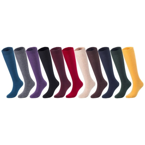 Lovely Annie Women's 3 Pairs Exceptional Non Slip, Cozy and Cool Knee High Wool Socks AFS05 Size 6-9 Assorted
