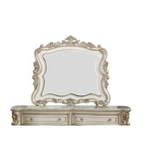 Acme Furniture Gorsedd Mirror, Antique White  (27444)