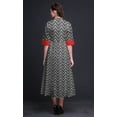 thumbnail image 3 of Bimba Check Ladies Button Down Print Dress A-Line Cocktail Party Shirt Dress-X-Large, 3 of 5