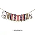 thumbnail image 3 of WSBDENLK Independence Day Decorations, 4th of July Patriotic Red White Blue Streamer Garland for Porch Wall Fence, Pre Strung Tinsel Party Banner for Outdoor Indoor A10-USA USA0704, 3 of 8