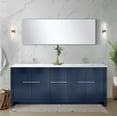 thumbnail image 6 of Lafarre 80 in W Navy Blue Double Bath Vanity, White Quartz Top & Brushed Nickel Faucet Set, 6 of 6