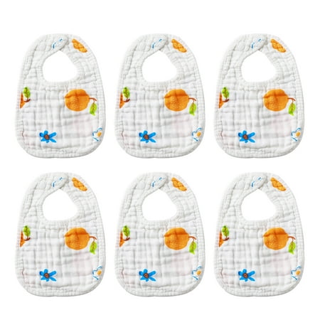 

Baby Bibs Boy/Girl Saliva Bib Fashion Cotton Bib Absorbent Bib Can Effectively Protect Baby s Delicate Skin (6pcs)