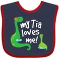 thumbnail image 3 of Inktastic My Tia Loves Me Nephew Boys Baby Bib, 3 of 4