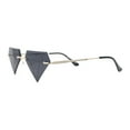 thumbnail image 3 of Kids Size Fun Bling Diamond Lens Rimless Party Shade Sunglasses Gold - Black, 3 of 4