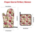 thumbnail image 2 of Sikiie Tulips Flowers Oven Mitts and Pot Holders, Silicone Oven Gloves, Heat Resistant Oven Mitts 4Pcs Set, 2 of 6
