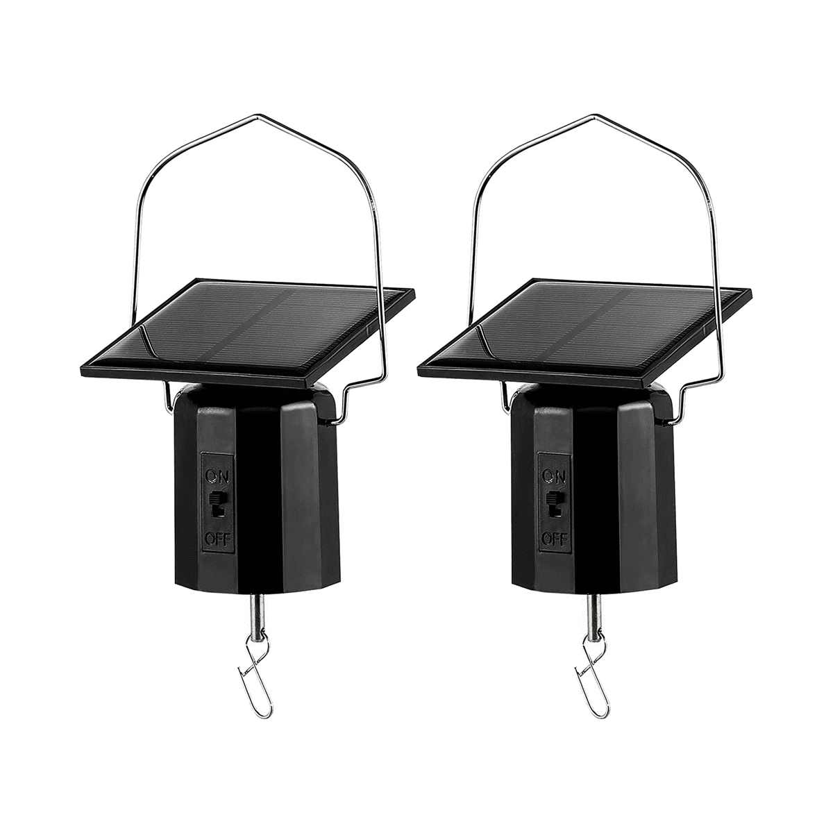 4Pcs Solar Powered Wind Spinner Motor Solar Energy Hanging Rotating Motor Revolving Wind Chime Spinner Motor for Display