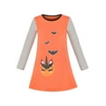 thumbnail image 1 of Robe Tee-Shirt Fille Halloween Unicorn Bat Rayée Manches Longues 5 Ans, 1 of 6