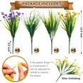 thumbnail image 3 of Artificial 24 Bundles Flowers Outdoor Flowers UV Resistant Fake Plants Faux Plastic Flowers Greenery Shrubs for Hanging Planters Outside Porch Vase Pot Home Window Decoration (Orange, Yellow, Green), 3 of 5