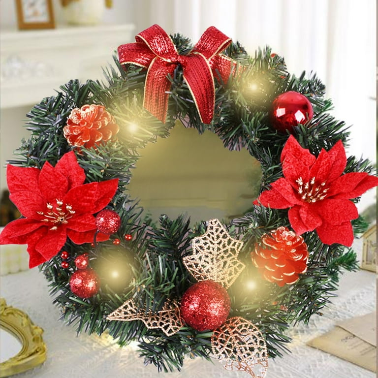 Lksixu Christmas Wreath for Front Door, Christmas Decorations