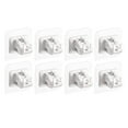 thumbnail image 2 of Soportes de barra adhesivos sin perforación Perfecl 8 Uds ABS Blanco, 2 of 8