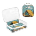 thumbnail image 3 of Clear Makeup Bags with Handle Large Opening 2 Pack Set Toiletry Bag Quart Size Bag, for Women Man Traveling Travel Essentials, Toiletries and Other. Mountain Camp, 3 of 5